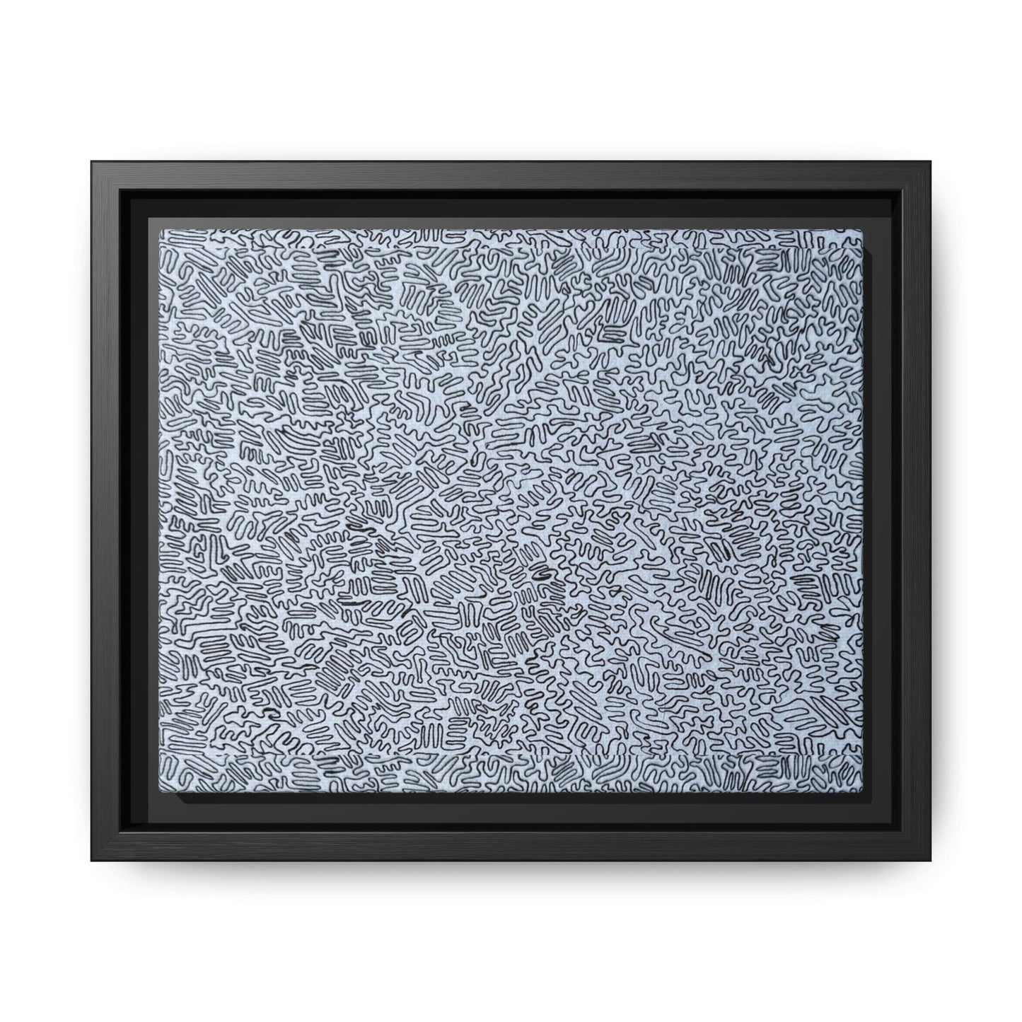 Tiny Doodles on Matte Canvas, Framed (Multi-color)