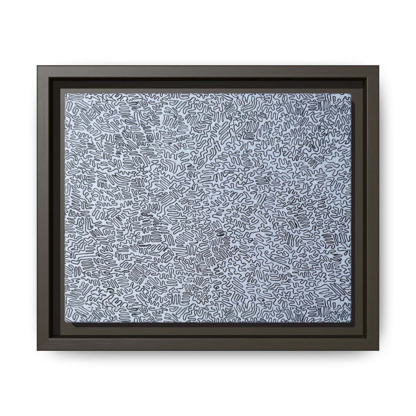 Tiny Doodles on Matte Canvas, Framed (Multi-color)
