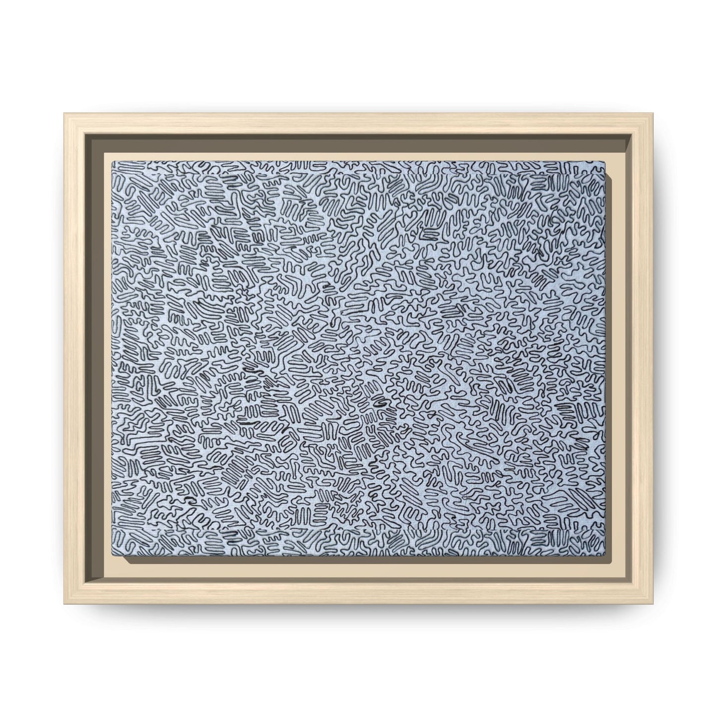 Tiny Doodles on Matte Canvas, Framed (Multi-color)