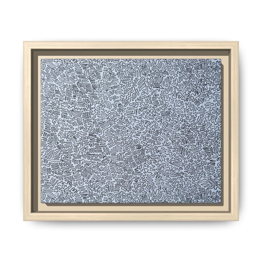 Tiny Doodles on Matte Canvas, Framed (Multi-color)