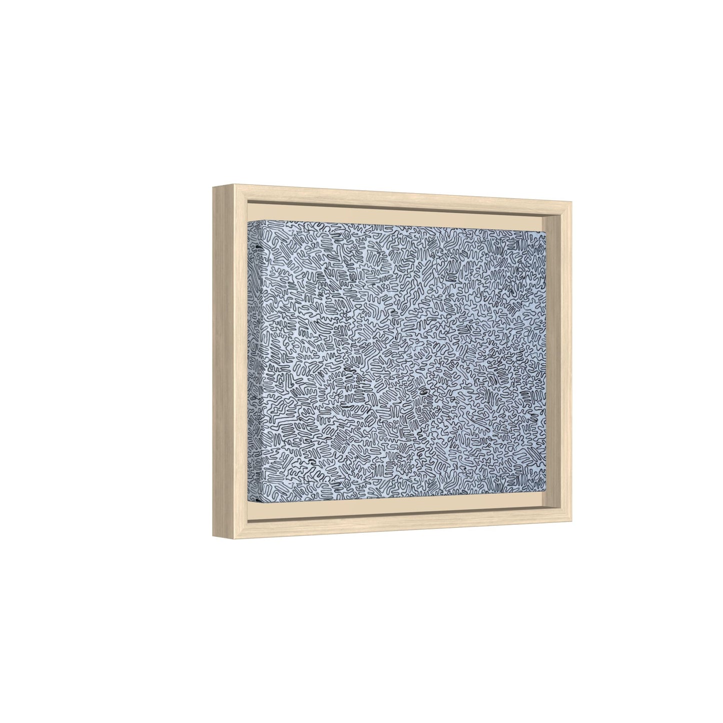 Tiny Doodles on Matte Canvas, Framed (Multi-color)