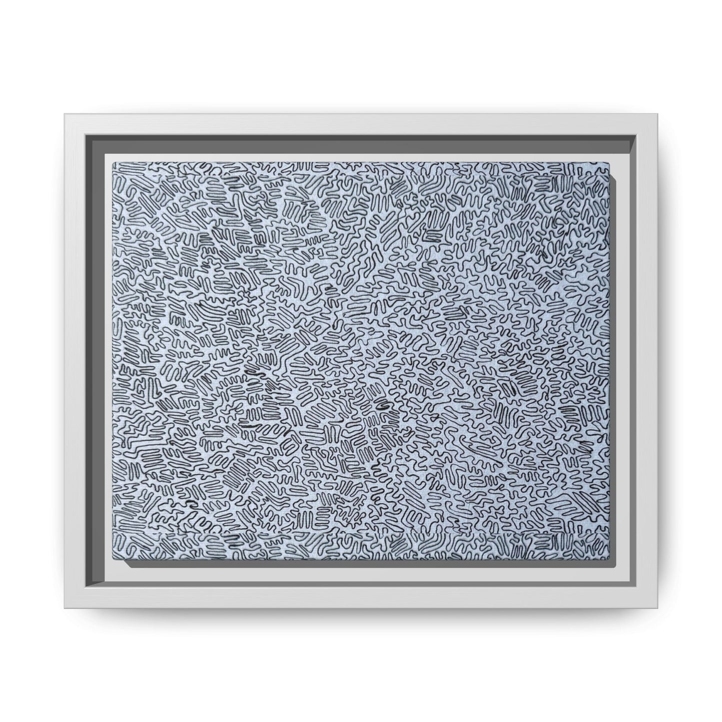 Tiny Doodles on Matte Canvas, Framed (Multi-color)